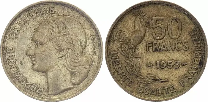 50 francs Guiraud 1958