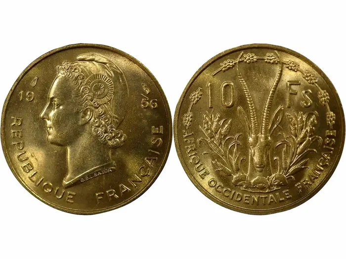 Afrique de l‘Ouest 10 Francs – 1956 Paris