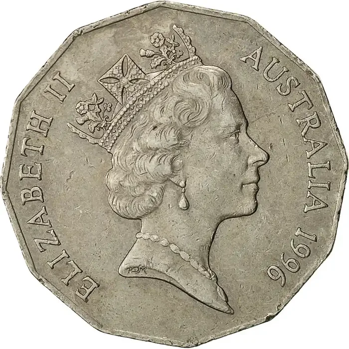 Australia, Elizabeth II, 50 Cents 1996 – VF(30-35) – Copper-nickel – KM 83