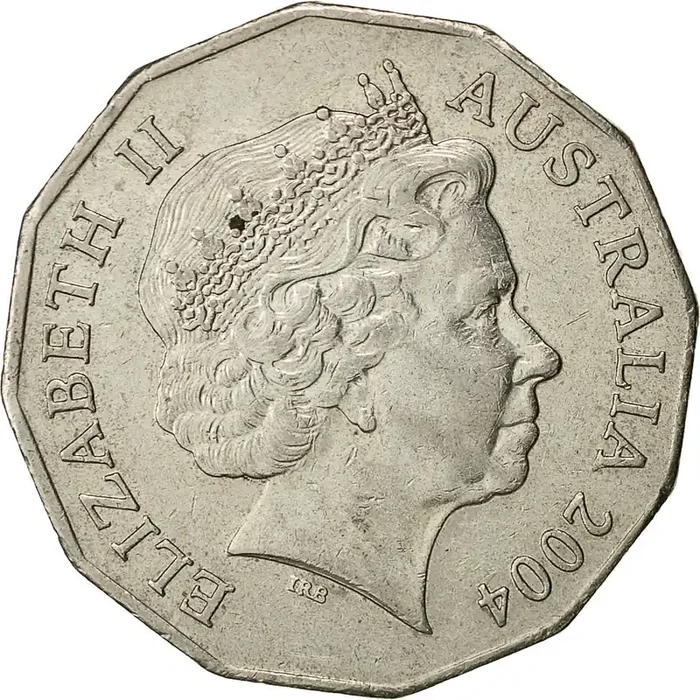 Australia, Elizabeth II, 50 Cents 2004 – EF(40-45) – Copper-nickel – KM 404