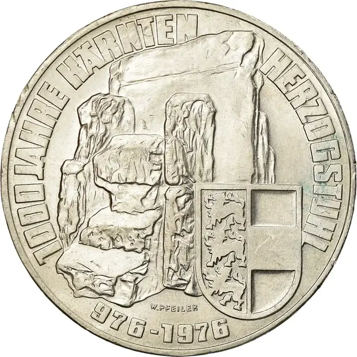 Austria, 100 Schilling, 1976 MS(60-62) – Silver – KM 2931