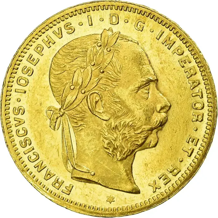 AUSTRIA, 8 Florins-20 Francs, 1881 KM 2269 – EF(40-45) – Gold – 6.45