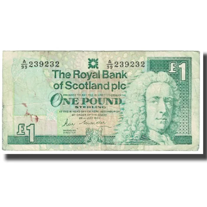 Banknote, Scotland, 1 Pound 1989 – 1989-07-26 – KM 351a – VF(20-25)