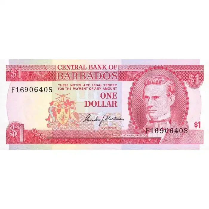 Barbade – Pick 29a – 1 dollar – Série F16 – 1973 – Etat NEUF