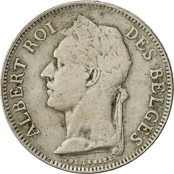 Belgian Congo, 50 Centimes, 1923 EF(40-45) – Copper-nickel – KM 22