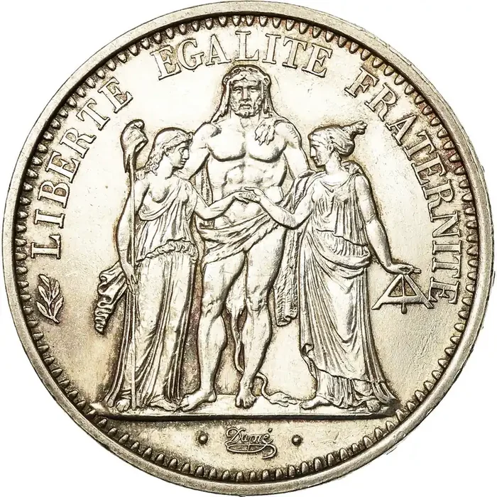 Coin, France, Hercule 10 Francs – 1968 – Paris – AU(55-58) – Silver – KM 932