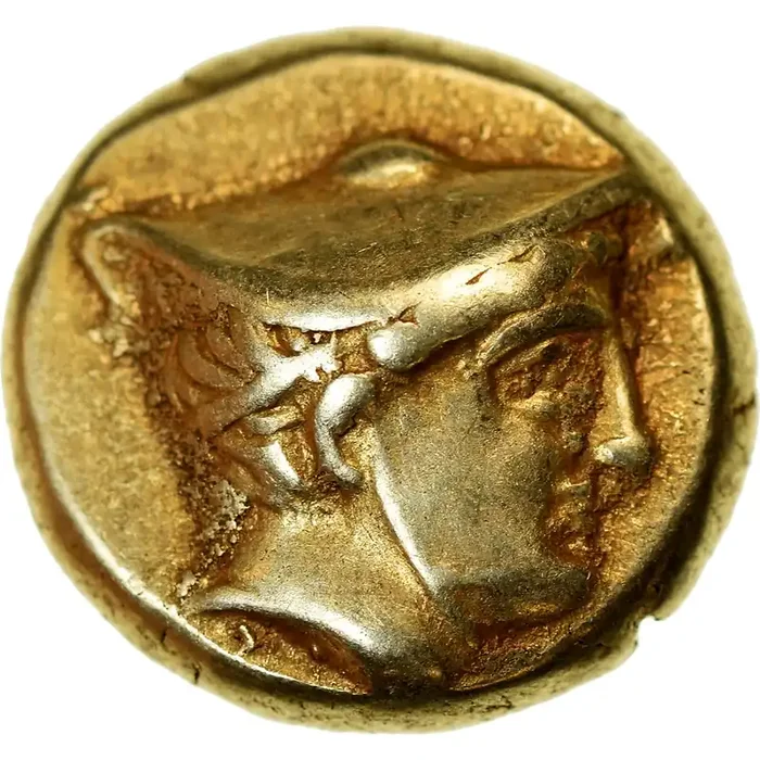Coin, Lesbos, Mytilene Hekte – 377-326 BC – AU(50-53) – Electrum – HGC 6-1009