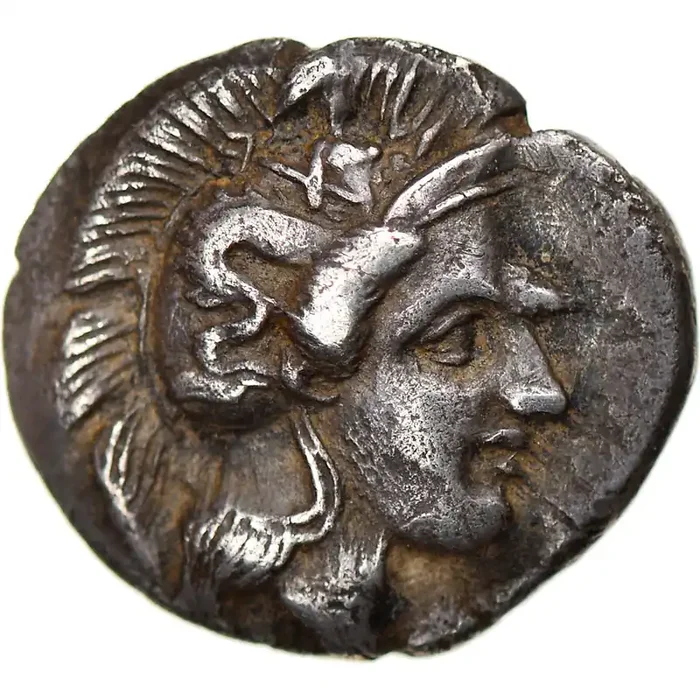 Coin, Lucania, Thourioi Triobol – 400-350 BC – EF(40-45) – Silver – HN Italy 1806