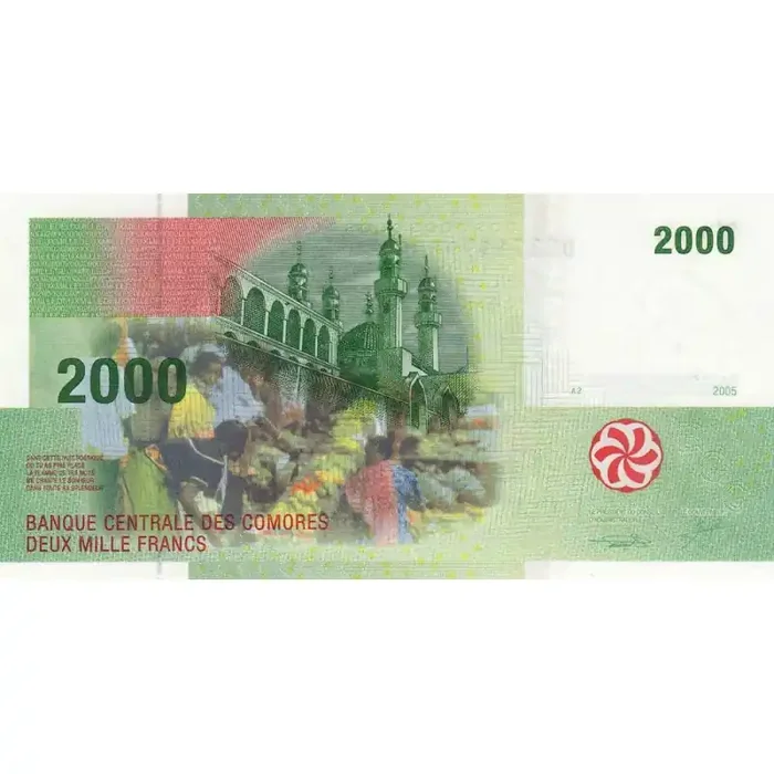 Comores – Pick 17a – 2‘000 francs – Série D – 2005 – Etat NEUF