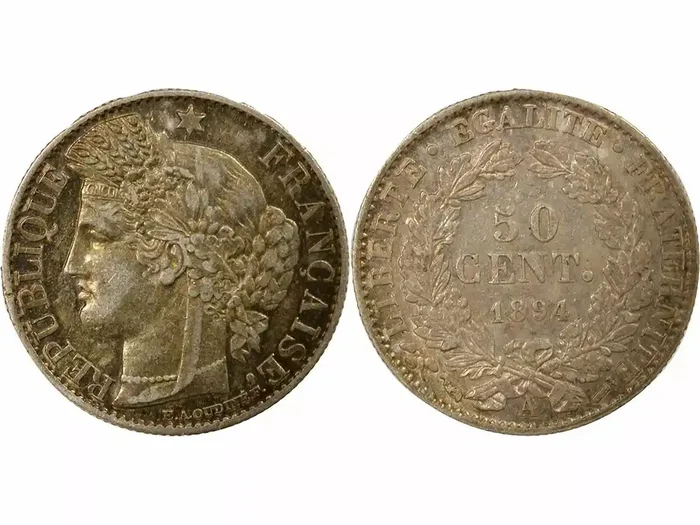 France Cérès – 50 Centimes Argent 1894 A Paris