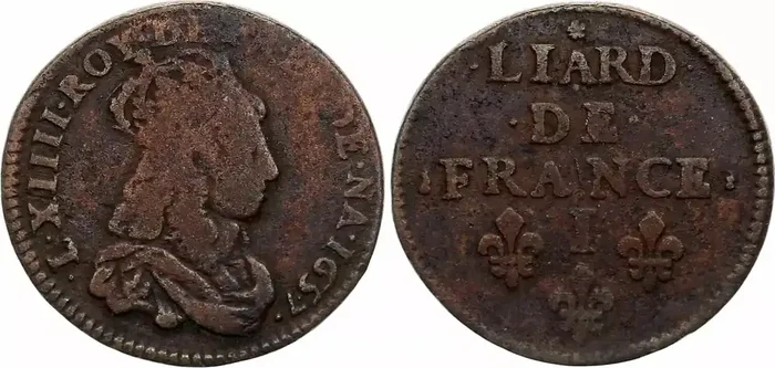 France Liard de France – Louis XIV au buste juvénile – 1657 I Limoges