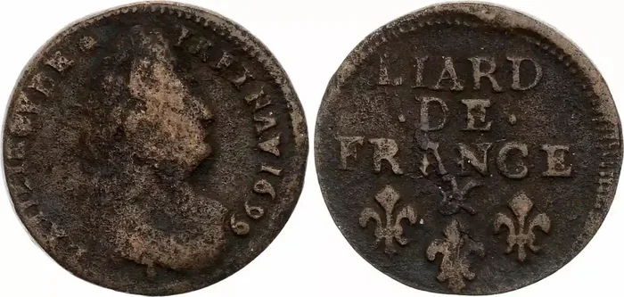 France Liard de France au buste âgé – 1699 X Amiens