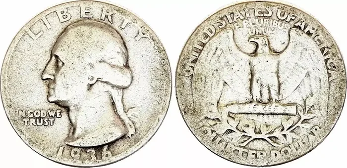 USA 1/4 Dollar Washington – 1936 – Argent