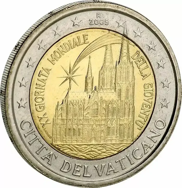 Vatican 2 Euros Commémorative – 2005 – JMJ à Cologne – coffret abimé