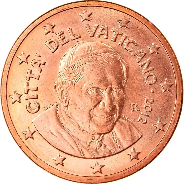 VATICAN CITY, 5 Euro Cent, 2012 Rome – MS(63) – Copper Plated Steel – KM 377